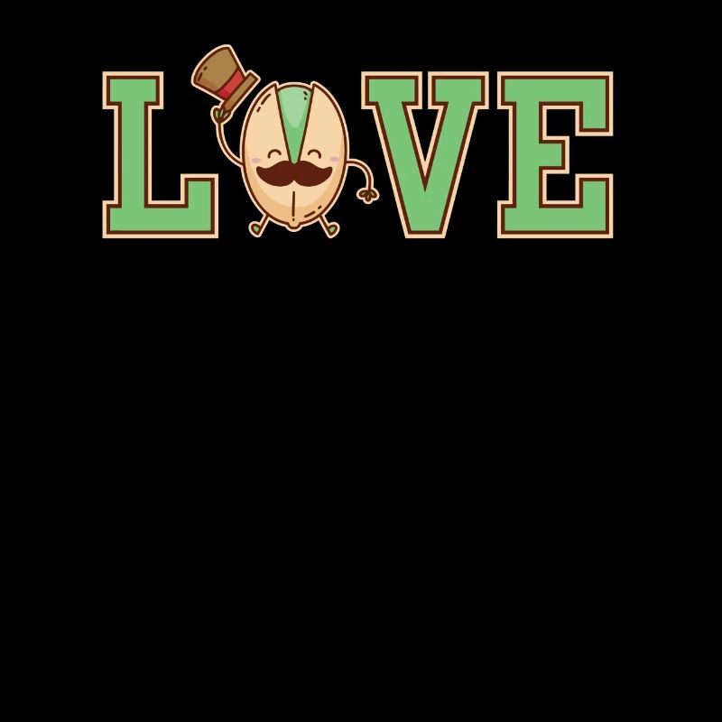 Love for nuts cartoon with top hat and