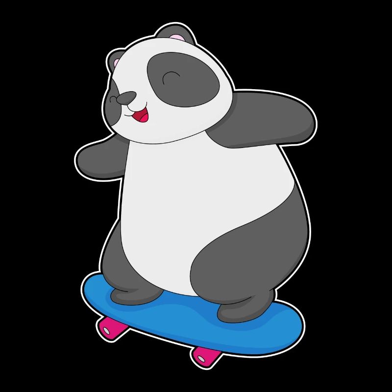 Panda Skater Skateboard