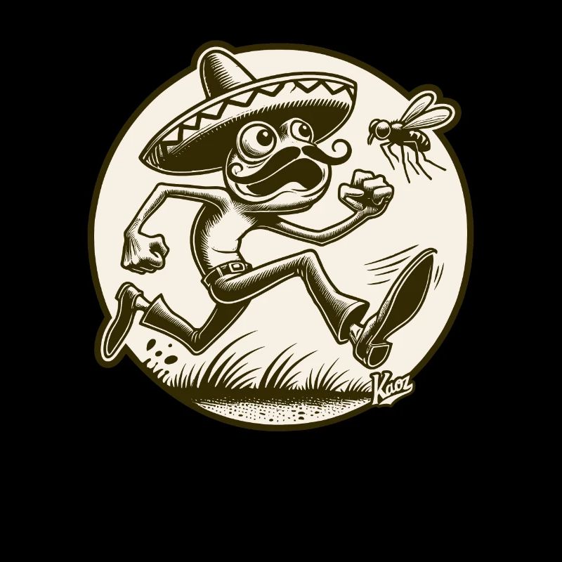 Mexican frog with sombrero