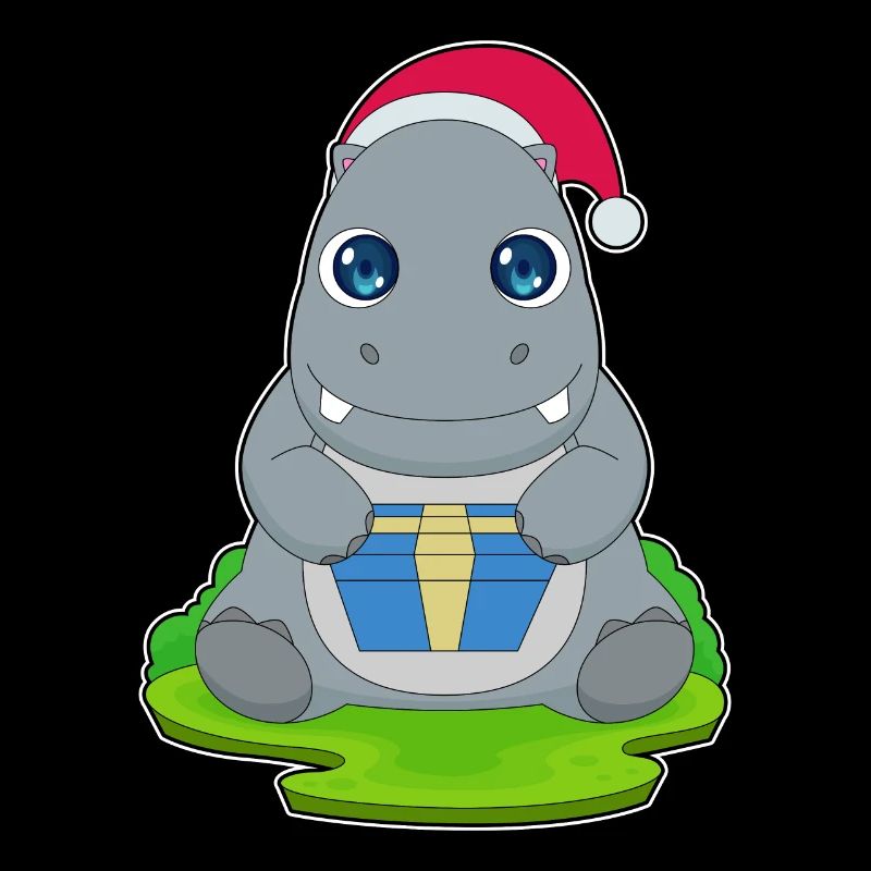 Nilpferd Weihnachten Paket