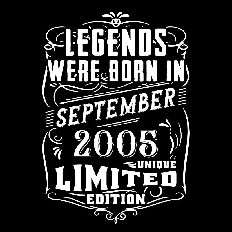 Anniversaire Septembre Année Édition Limitée Légende
