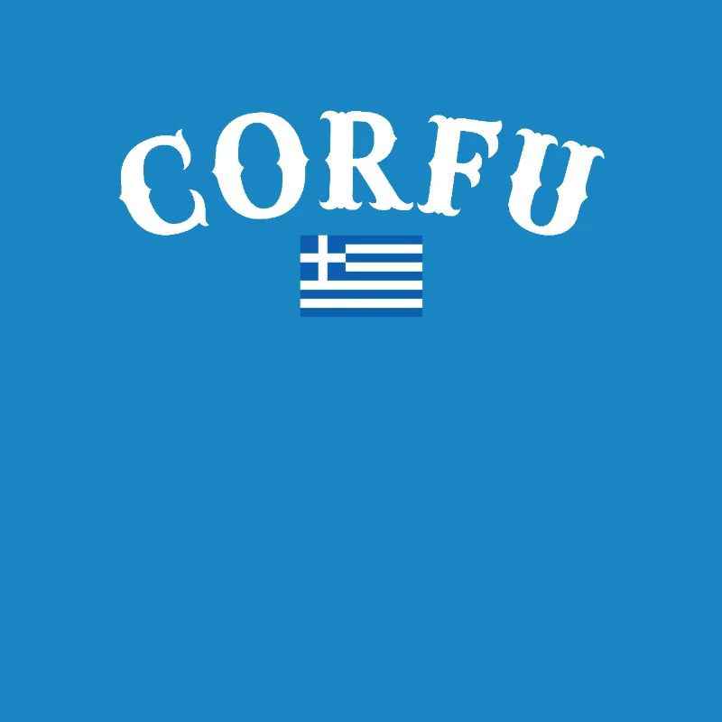 Corfou Grèce Drapeau grec Grec