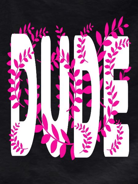 Hawaii style text Dude