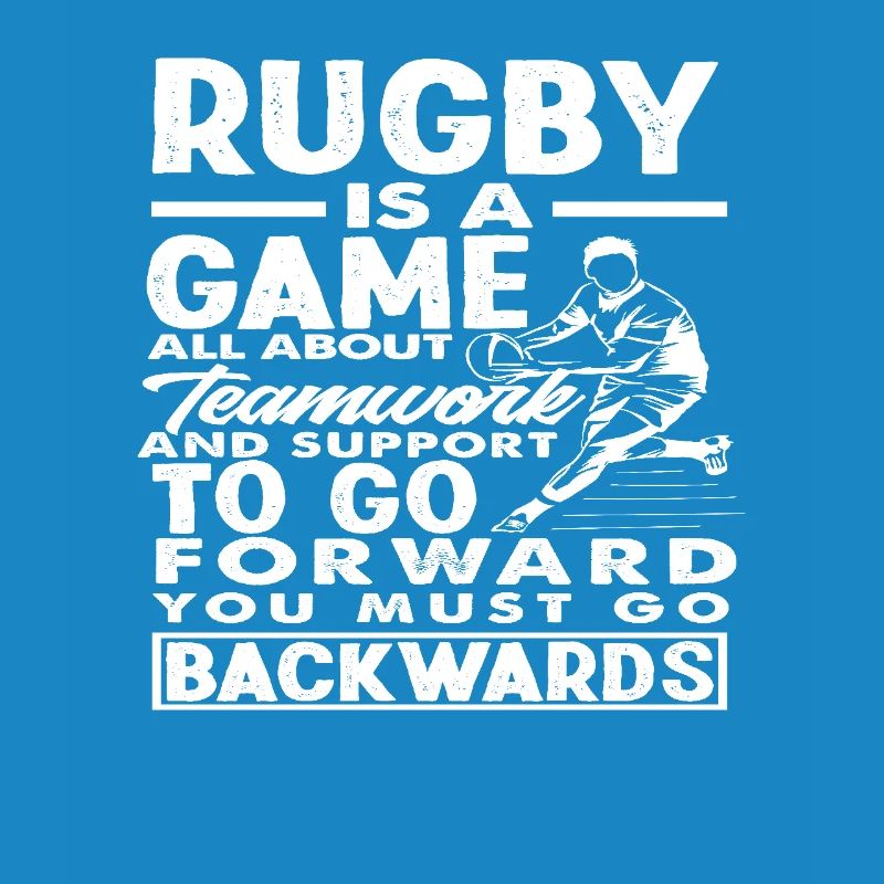 Rugby Player Teamwork Walking Backwards