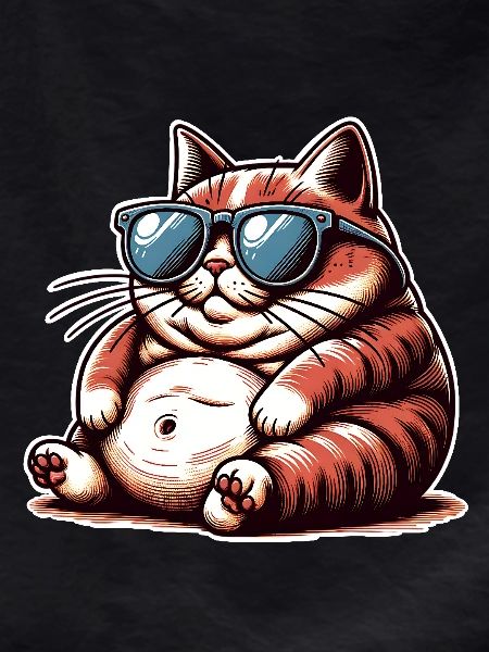 Cat Funny Sunglasses Fat