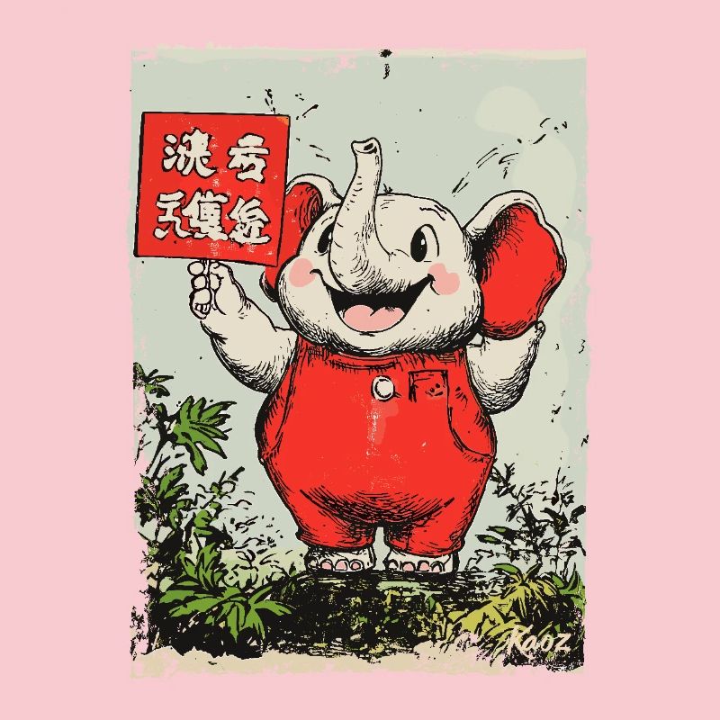 Petit éléphant joyeux