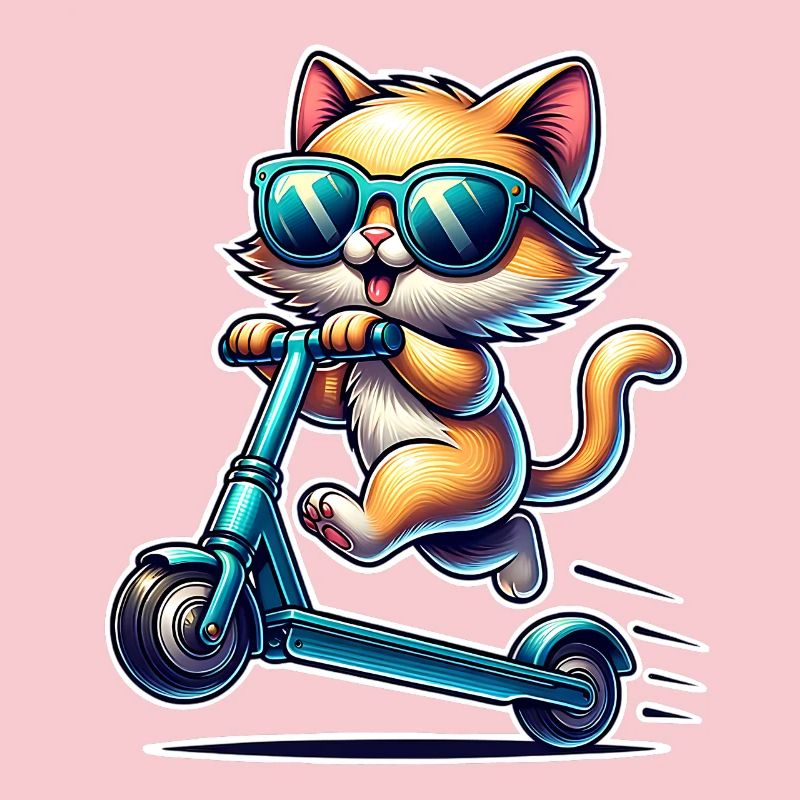 E-Scooter E-Roller Katze Scooter