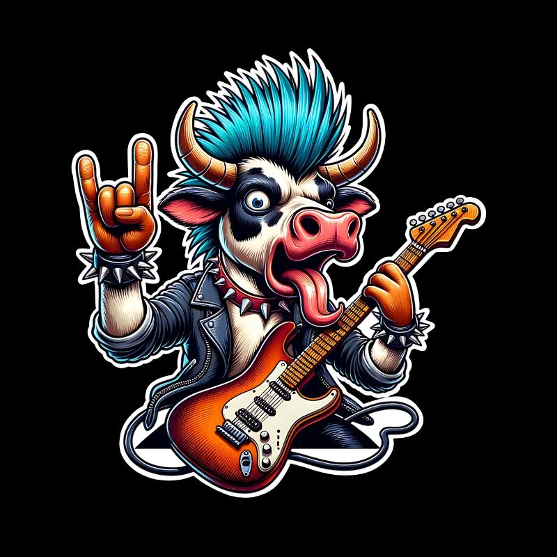 Kuh Rock and Roll Gitarrist