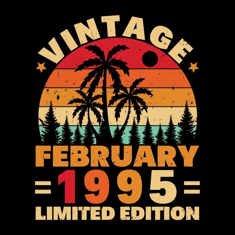 February 1995 Vintage Birthday 1995 Gift