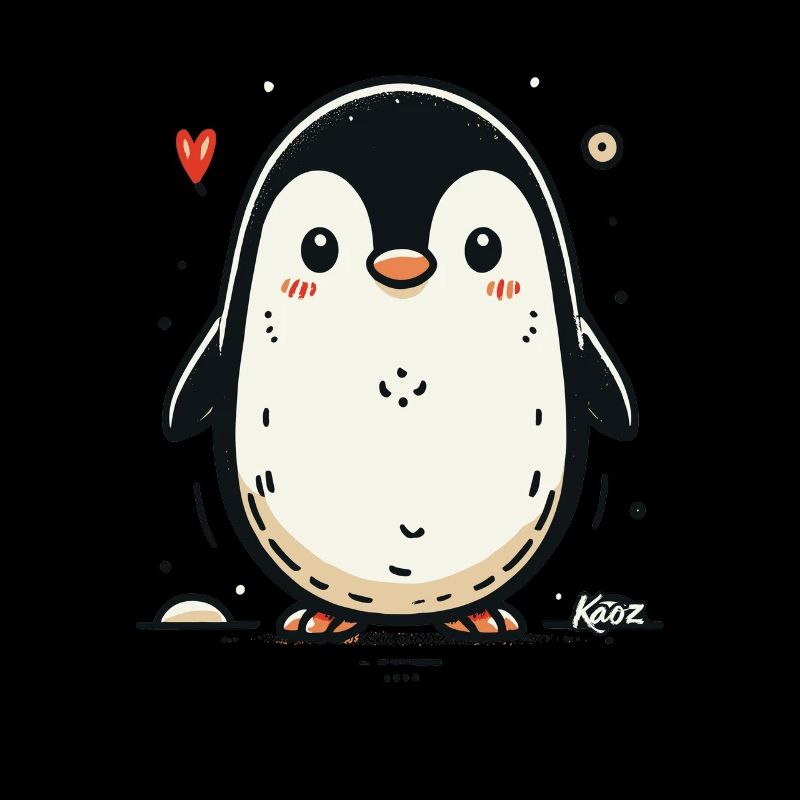 Tout simplement mignon, mignon petit pingouin