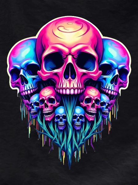 Psychedelic skull