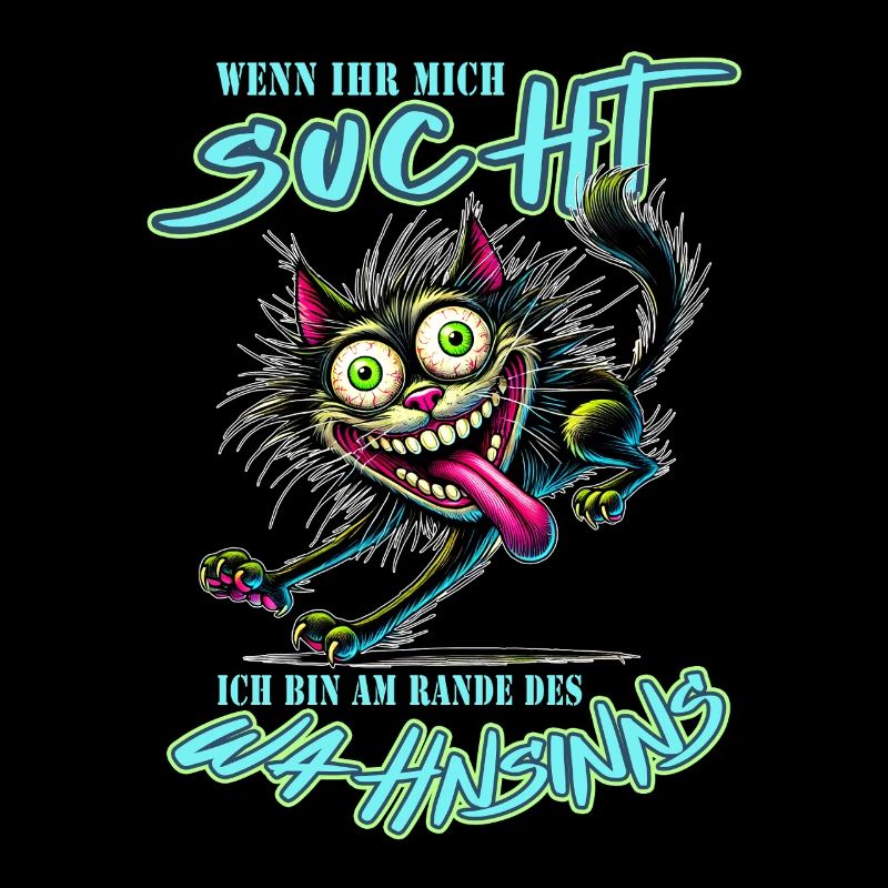 Crazy Katze am Rande des Wahnsinns Comic Stil
