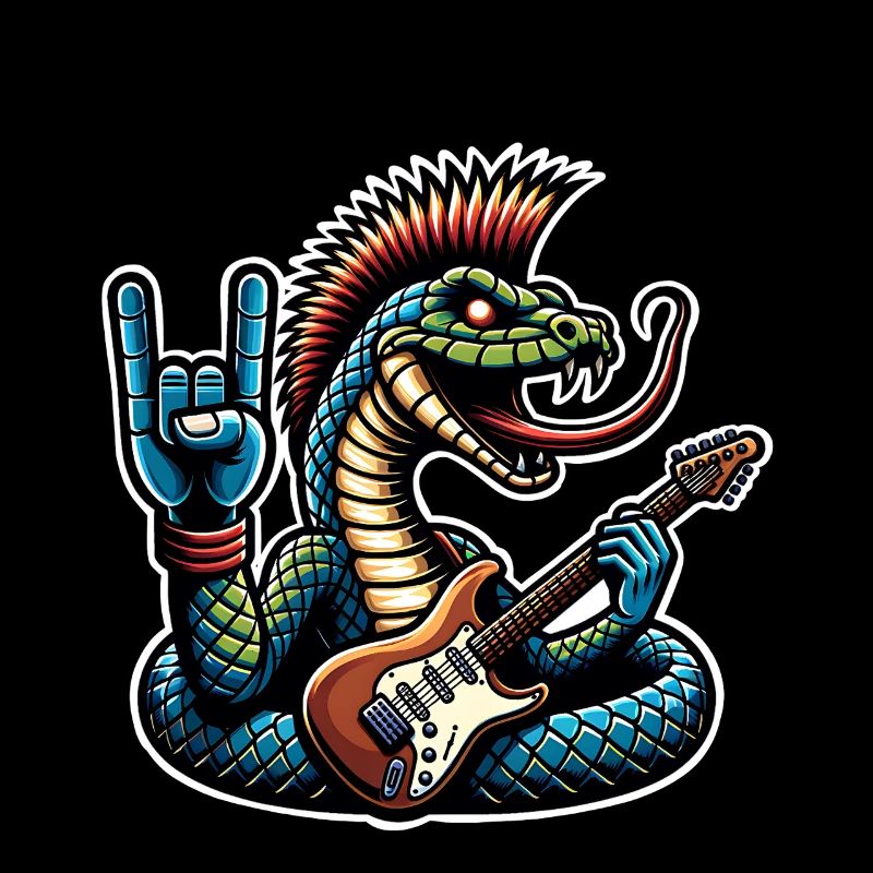 Snake Rock and Roll Guitarist