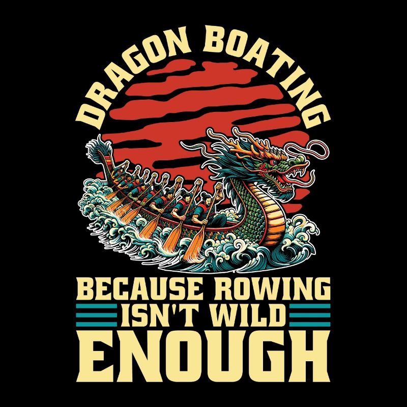 Le bateau-dragon parce que l’aviron aime les courses de bateaux