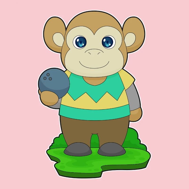 Monkey Bowling Bowling Ball
