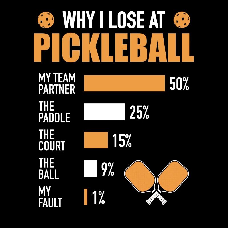 Pourquoi je perds au pickleball : drôle de dicton