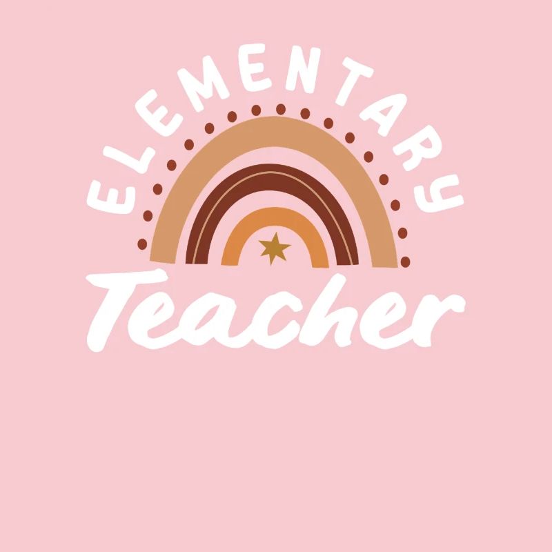 Enseignant d’école primaire conception arc-en-ciel rétro