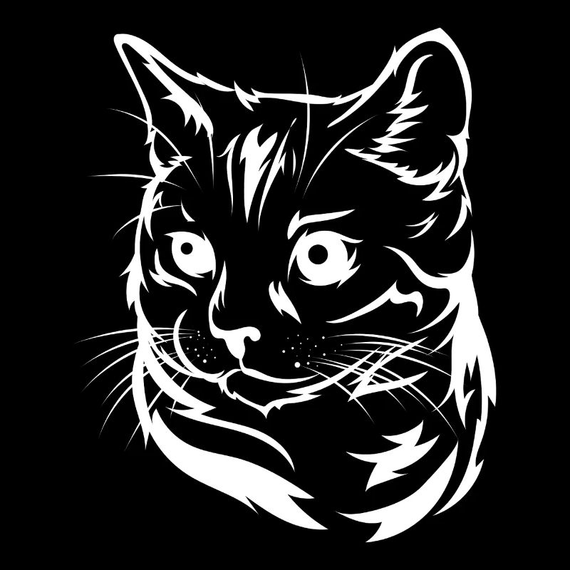 Chat hypnotique - Conception de chat de dessin animé drôle