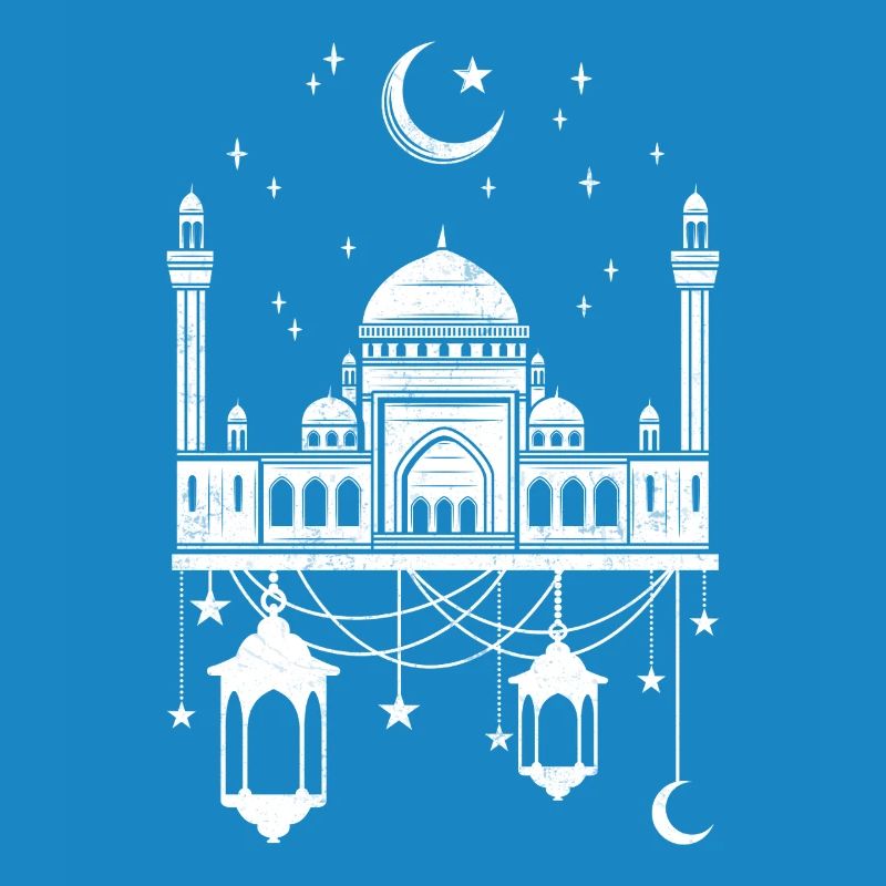 Moschee mit Halbmond
