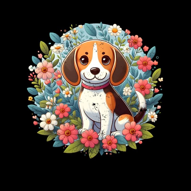 Beagle Blumen