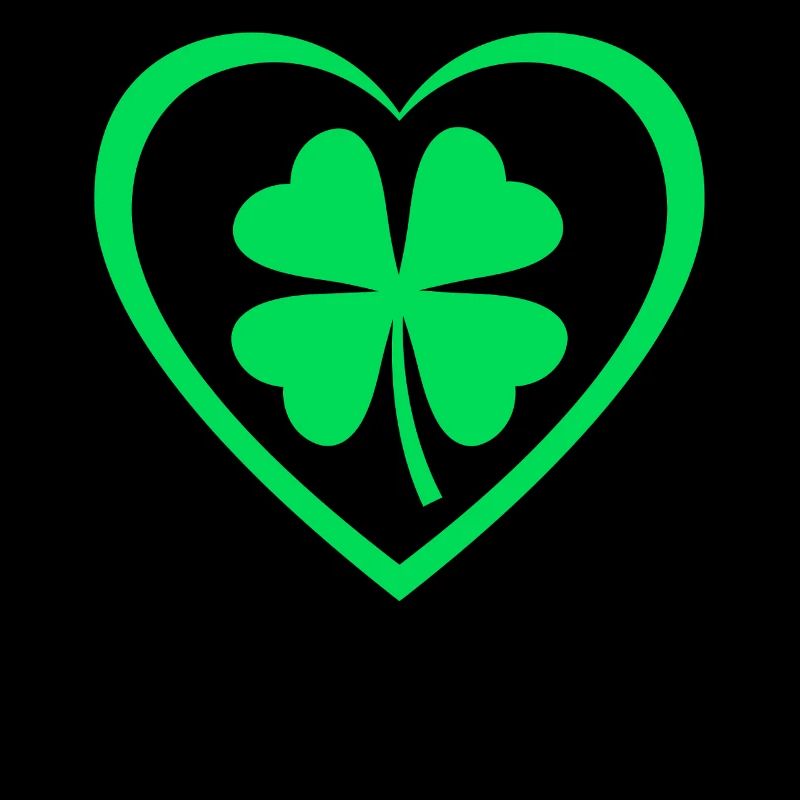 Kleeblatt Herz Glücksklee St. Patricks Day
