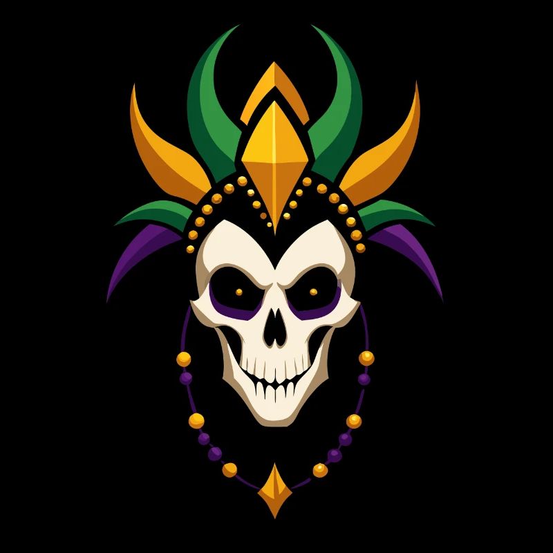 Mardi Gras - Carnival - Skull - Gift