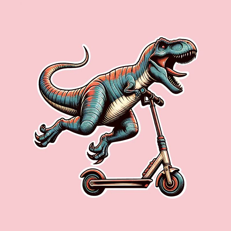Tretroller E-Scooter E-Roller T Rex Dino Scooter