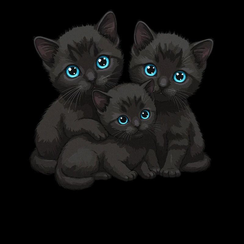 Blue Eyes Three Cats