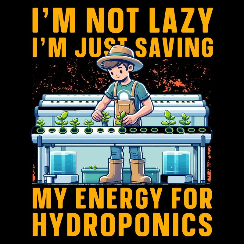I'm not lazy I'm just saving energy for hydroponic