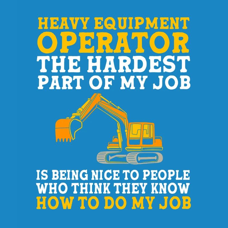 Construction site excavator driver excavation