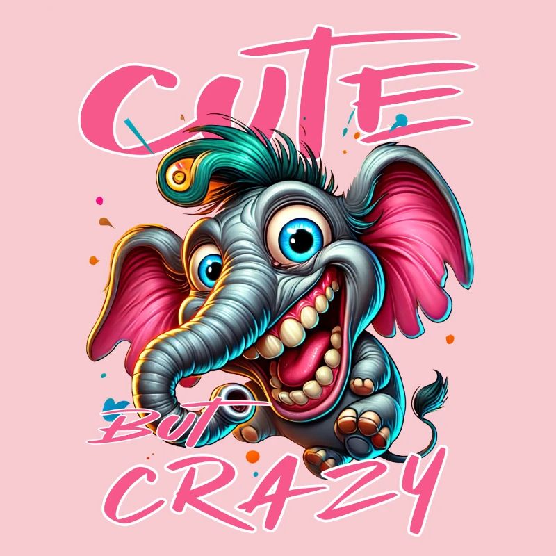 Cute but Crazy Elephant Comic Style