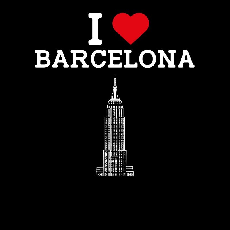 Espagne État J’aime Barcelone Empire Coeur Drapeau