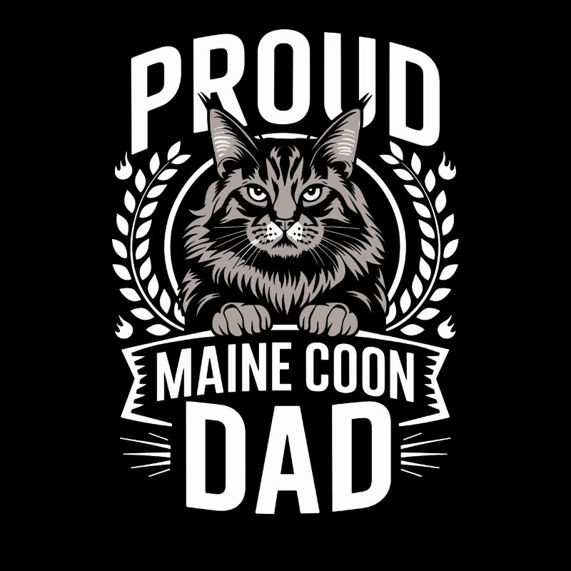 Proud Maine Coon Dad Cat Lover Design