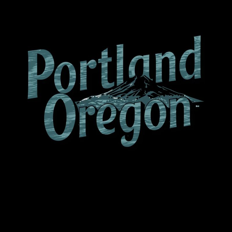 Graphique de l’Oregon avec art de la montagne