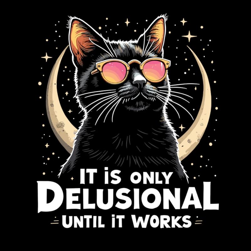 Delusional Cat Cat Retro Cats Cat Lover