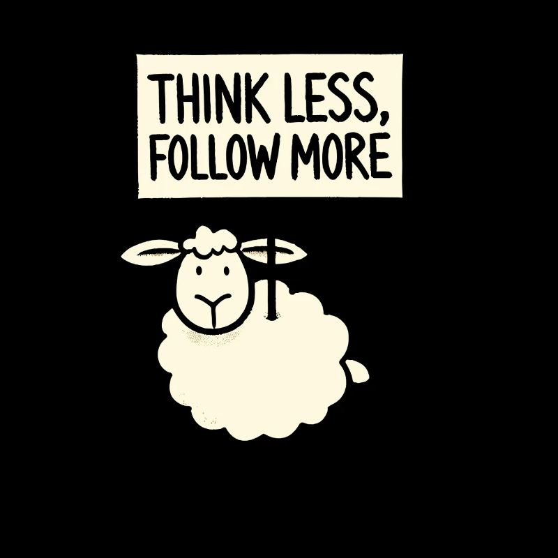Protest sheep: think less, follow more