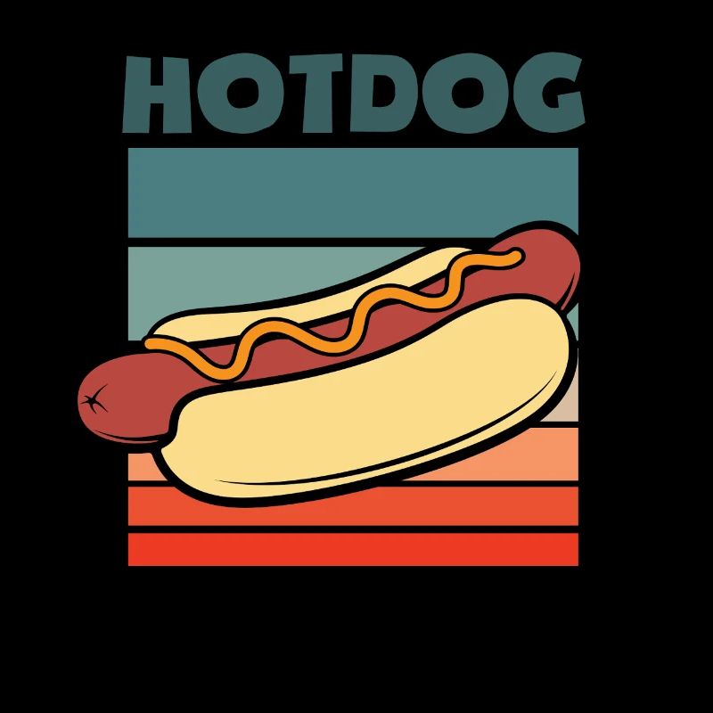 Hot Dog Lover Retro Design