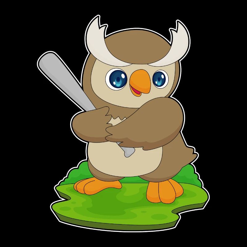 Owl Baseball Baseball Bat