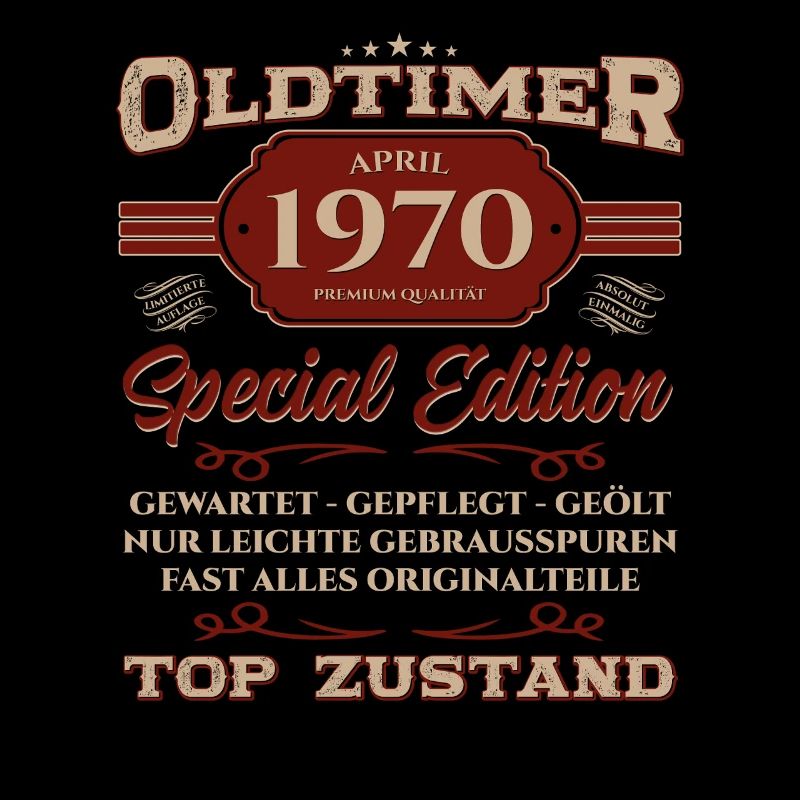55. Geburtstag Oldtimer April Jahrgang 1970