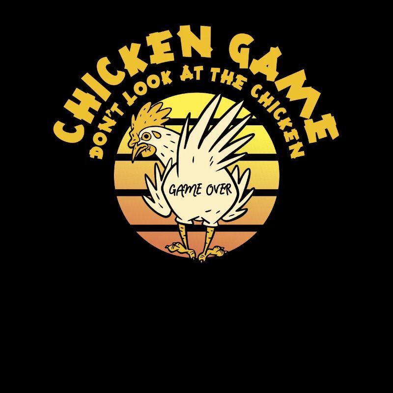 Jeu de poulet Ne regardez pas le jeu de poulet terminé