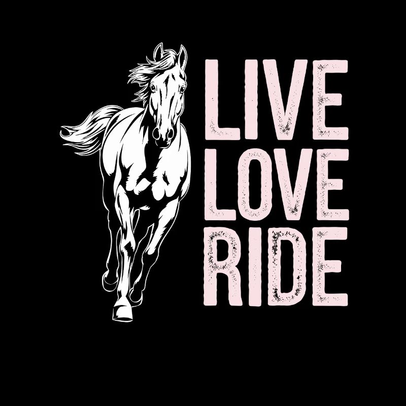 Live Love Ride Cheval Motif Cavalier