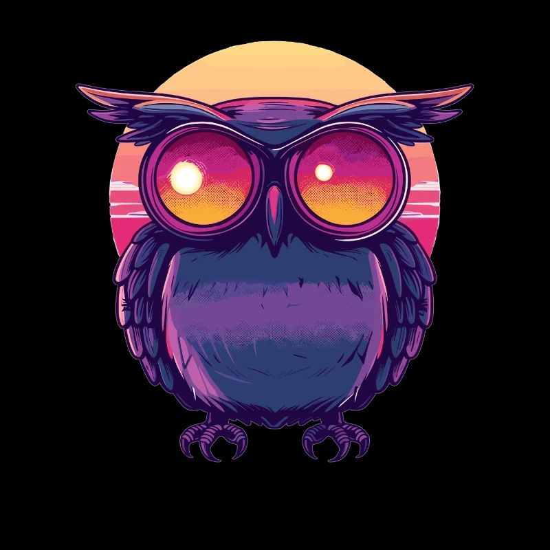 Eule mit Sonnenbrillenblick
