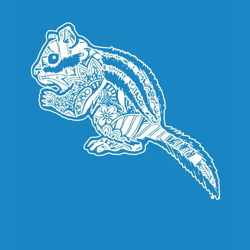 Chipmunk Chipmunk Floral Pattern