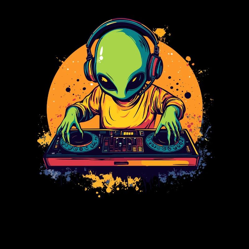 DJ Alien à la table de mixage
