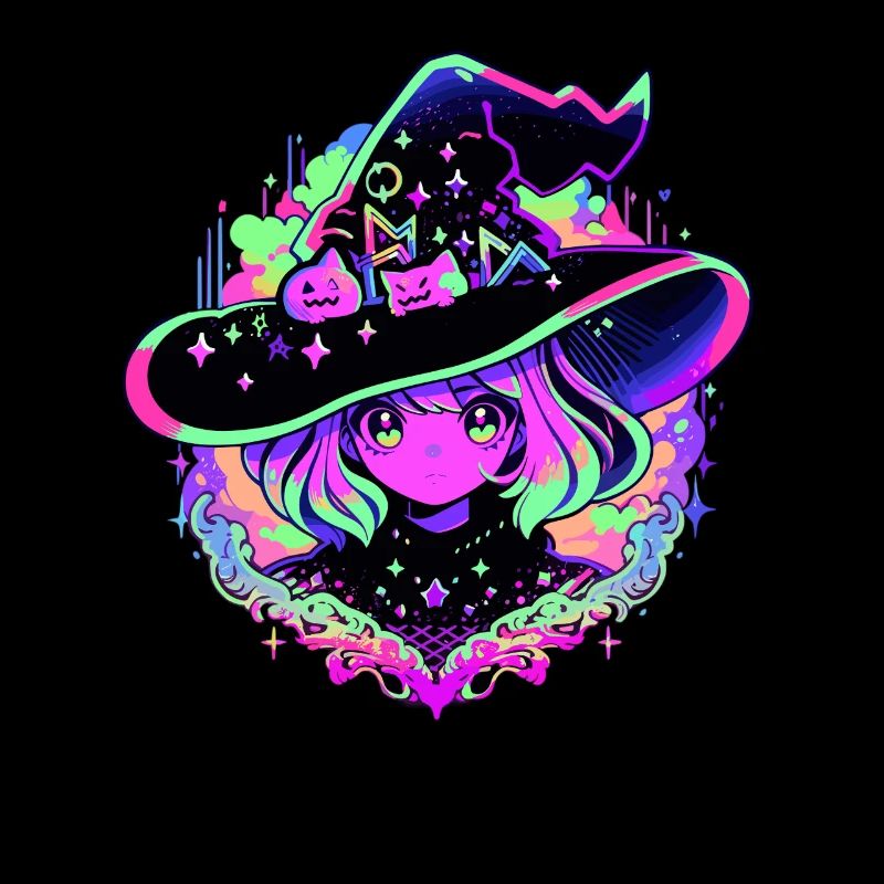 Neon Hexenmädchen
