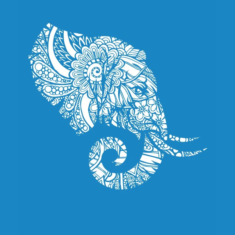 Elephant Elephant Floral Pattern