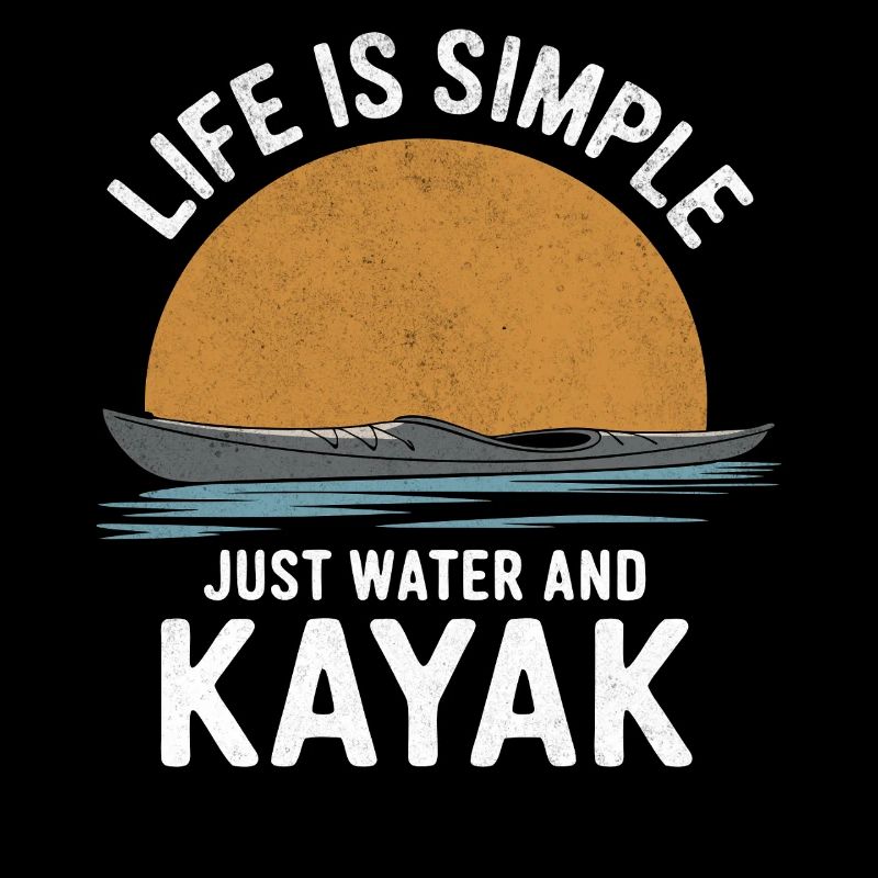 La vie est simple, juste de l’eau et du kayak