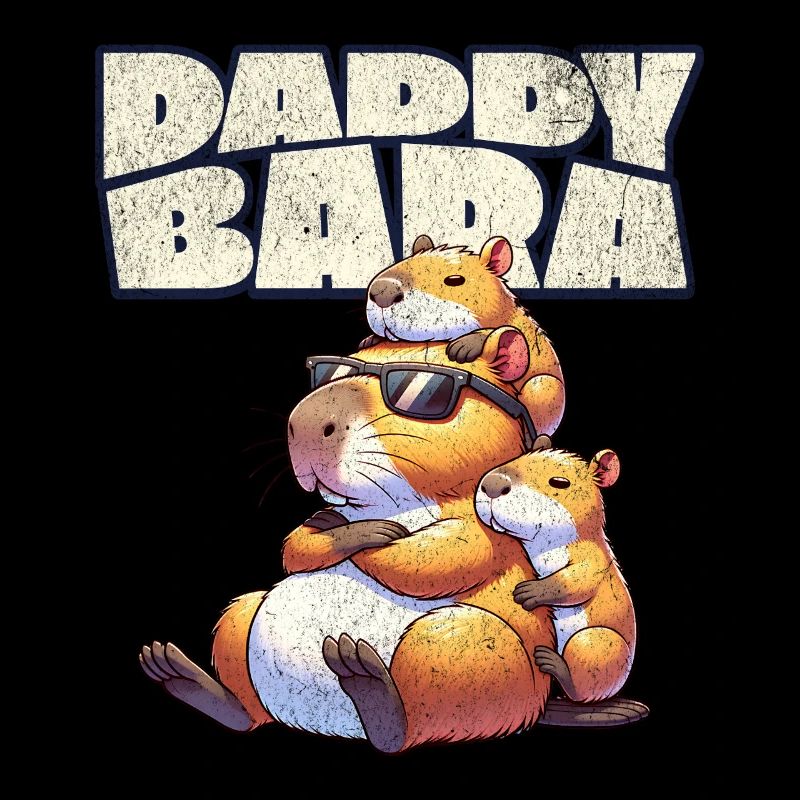 Daddybara Capybara Père Papa