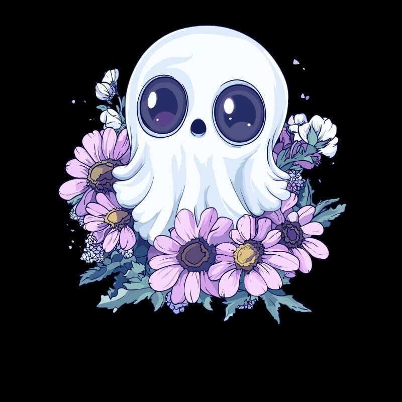 Fantôme avec des fleurs