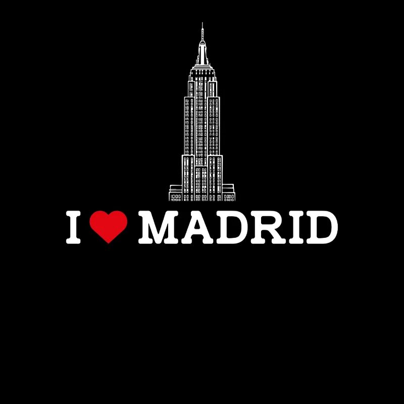 I Lover Madrid Cool State Paris Drapeau Coeur Amant